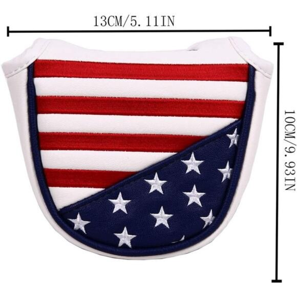 USA Stars and Stripes Magnetic Closure Golf Mallet Putter Head Cover for Odyssey - Picture 4 of 5